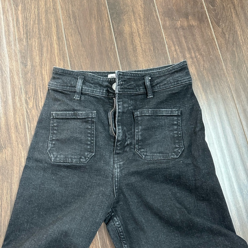 COPY - Zara Patch Pocket Marine straight - dark/black denim